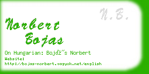 norbert bojas business card